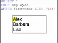 SQL query tutorial (wildcard queries)