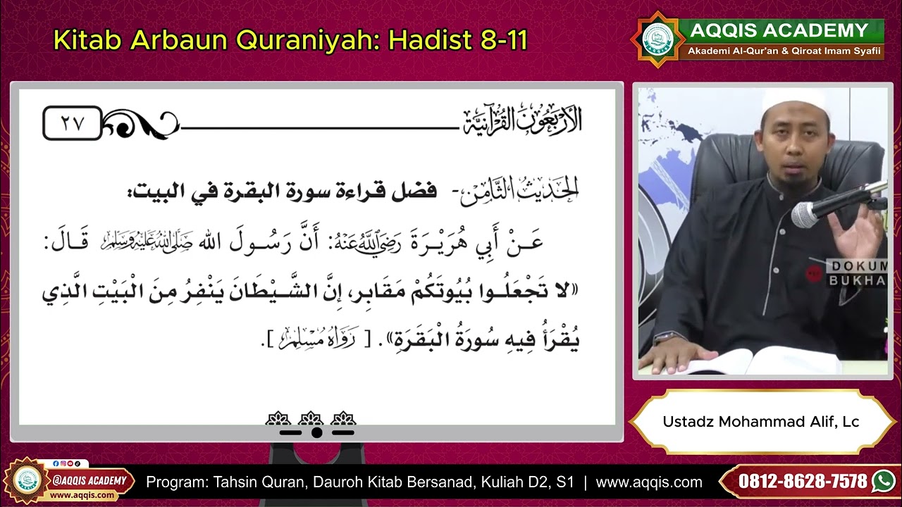 Kitab Arbaun Quraniyah Hadist 8-11