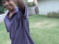 the lawn, the teenager, and the bird