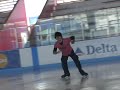 Footwork and some jumps, having fun a day at the rink. I hadn't jumped at all for a very long time so even if the Triple Salchow wasn't perfect, it was still the first one I tried and I was surprised and happy that I dared pulling it in at all. More than anything it was such a release of goofyness and joy over playing on the ice again after such a long time. Not like Plushenko...or even close, but still - what a blast!.