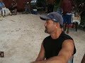 Crazi guy sings songs on Seychelles Beach