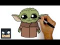 Baby Yoda Black And White Drawing