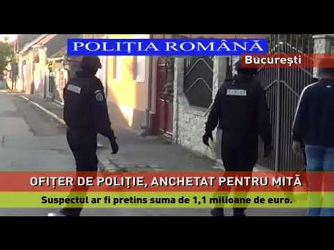 Ofițer de poliție, anchetat pentru o mită de peste un milion de euro