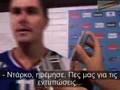 D. Milicic interview @the Greece-Serbia match (greek subs)