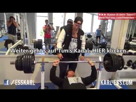 Tim Gabel's neuer Rekord im Schrägbankdrücken mit 60 Kg Hanteln (vegan) - KARL-ESS.COM