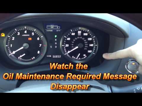 How to Reset Oil Maintenance Required Light Lexus ES350