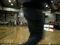 Jonte' fastbreak reverse dunk, baseline view