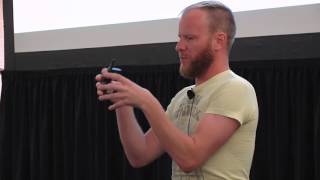 Photo of Oli Gardner speaking