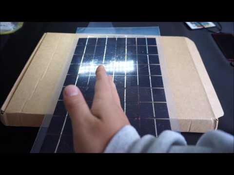 Panel solar 12V 10W 38 X 22 CM PolyCrystalline Transparent  Solar Panel