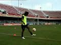 Ronaldinho dribbles with Nike shoes and hits the crossbar Ronaldinho dribbles with Nike shoes and hits the crossbar