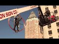 David Blaine Suspended in Gyroscope