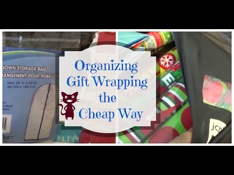 how to organize wrapping paper