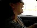 Autumn driving the car Autumn driving the car