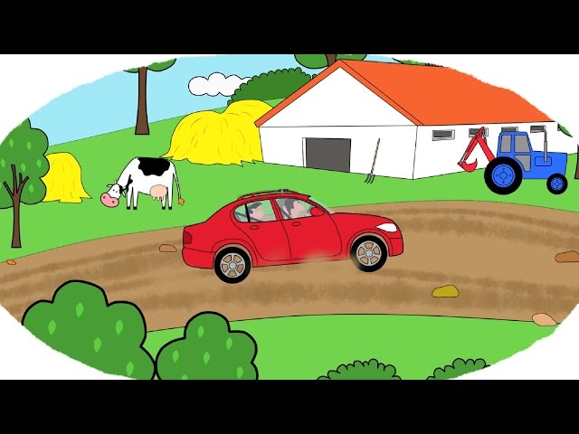 Мультик - Раскраска. Учим Цвета - Как делают дороги - Развивающие мультфильмы для детей про машинки