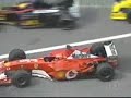 Rubens deixa schumacher ganhar a corrida na reta final