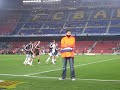 Alonso doing the Bellamy's Golf celebration
