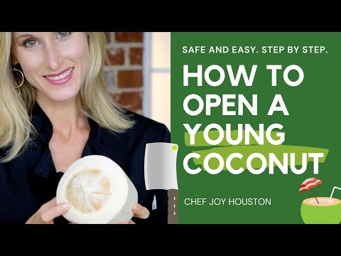 how to open young coconut
