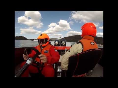 SKI - Water Ski Racing, Bridge to Bridge, Bullet Racing Unlimited Outboard Twin rig.
