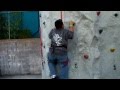 Funny kid tries rock climbing