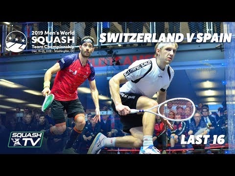 Squash: Switzerland v Spain - WSF Men's World Team Champs 2019 - Last 16 Highlights