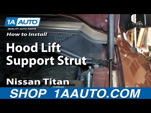 How To Install Replace Hood Lift Support Strut Nissan Titan and Armada