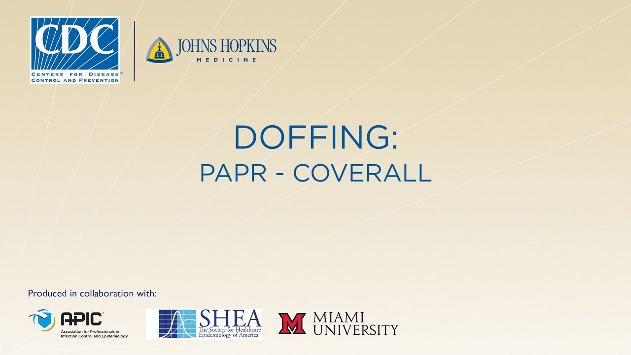 This video demonstrates the procedure described in CDC guidance for doffing (i.e., removing) personal protective equipment (PPE) for all healthcare providers