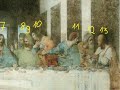 This is my discovery and this video was made by myself. I hope that someone will analyze it and see that I am right and maybe come with more proves, maybe a 3D replica of the painting. I found this by just looking at a photo with the painting and it`s only in the photos taken from the original painting. It does not appear in other copies because nobody noticed the 14th man holding the knife. If you have questions leave comments and I`ll probably answer. All the credits to me :P and Leonardo ...