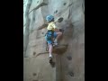 Reagan climbing the rockwall
