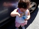 Maya eating a snow cone