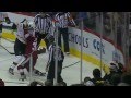 Adam McQuaid fights Raffi Torres w/SlowMo 12/28/11