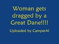 Woman gets owned by a dog