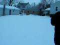 TRex 600 Fliying w/ floats in the snow