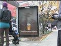 Mcdonalds steam in bus shelters
