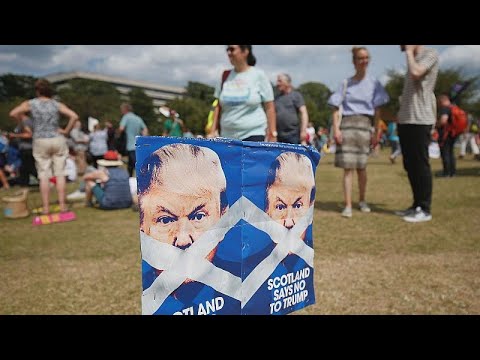 Trump in Schottland: Proteste auf Schritt und Tritt