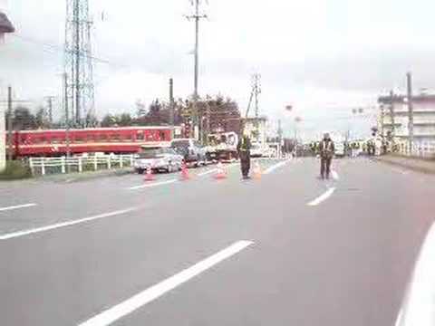 室蘭本線　レール破断現場