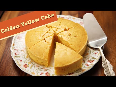 Eggless Golden Yellow Cake | Quick Cake and Dessert Recipe | Divine Taste With Anushruti