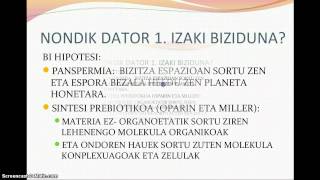 bizidunen jatorria eta eboluzioa