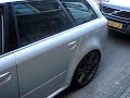 Audi RS4 Avant revving hard and racing off!