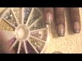 Click here to watch this video Nail Art Tutorial - Lavender, Pink, and Silver Glitter Tips