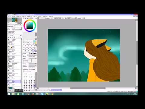 how to draw northern lights