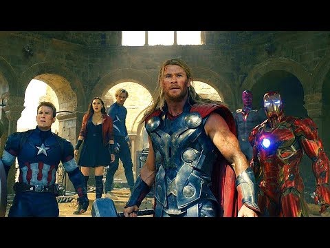 Avengers vs Ultron Mark 45 Battle of Sokovia Avengers Age of Ultron 2015 Movie CLIP HD