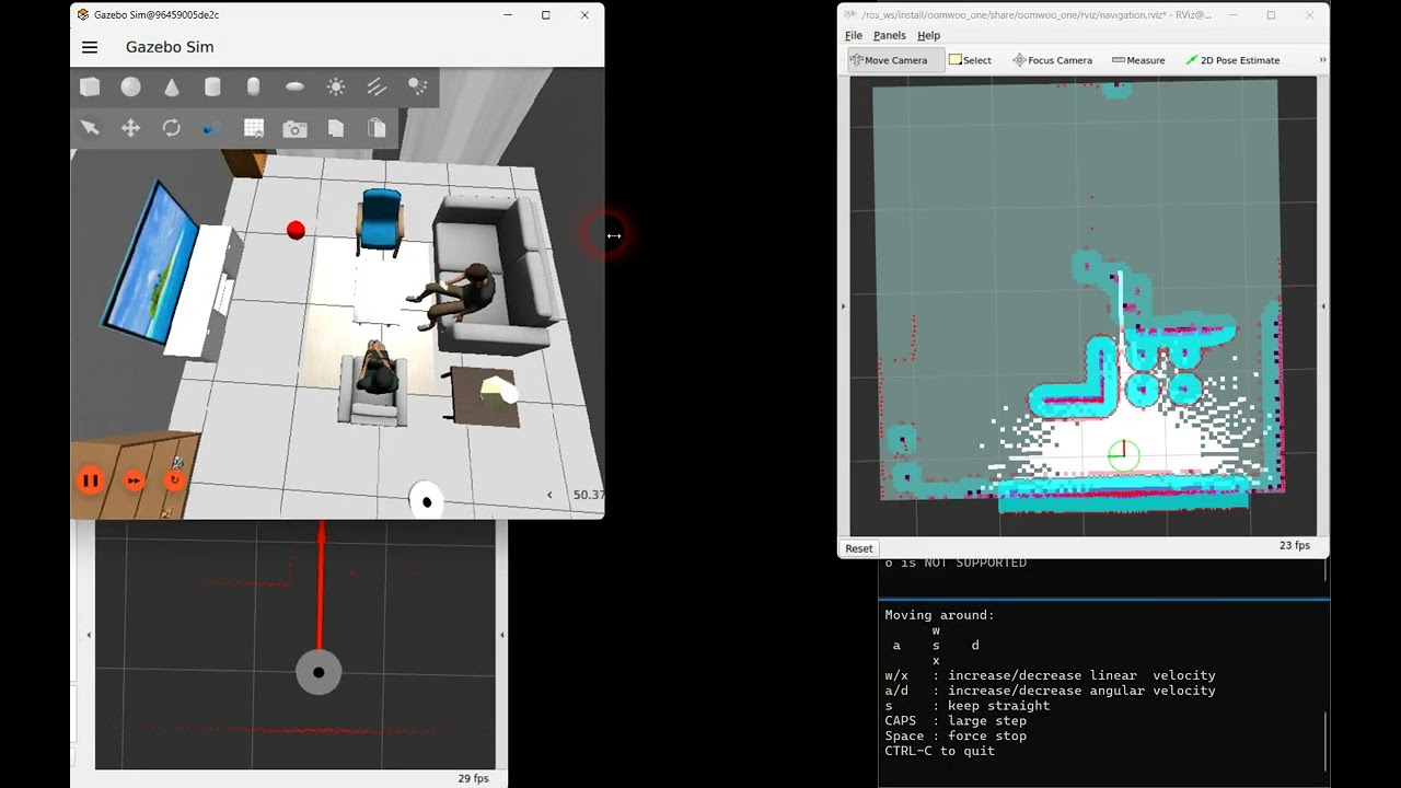 OOMWOO One Step-by-step Gazebo/ROS2 simulation tutorial