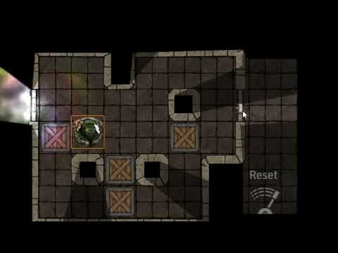 Sokoban puzzle using pushable tokens