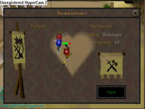 Runescape - killa shrews first dueling vid