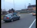 bmw e46 M3 CSL great drifting on public roundabouts!