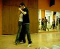 Bence and Zsoka practicing volcadas Bence and Zsoka practicing volcadas