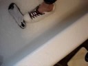 AE Jeans and Osiris shoes in the shower 2