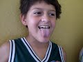 brendon eating his  boogers showing his nose/ tongue tricks