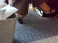 I return to see her shoeplay, it was a week without see her, now she was with open toe high heels pumps. Then I go to her desk and begin catching the video.Excellent luck today. Confirmed! All of her shoes are SR (Shoeplay Ready).No problem with the camera today, I practice at home a little in my mind and better video.But the good surprise is that she made double shoeplay, dangling (all time) and with the other shoe she made some dipping and heelpopping. I think that this video is an excellent performance.Please, rate and comment.