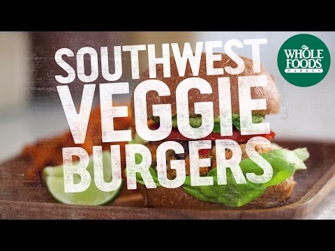 veggie - Whole Foods Market® Chef Chad Sarno whips up a delicious batch of Southwest Veggie Burgers. Get the recipe: http://www.wholefoodsmarket.com/recipes/3137.